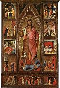 BIONDO, Giovanni del Altarpiece of the Baptist fgf oil on canvas